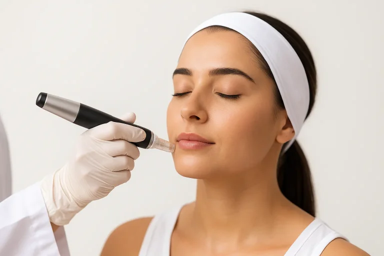 Microneedling skin treatment at Bellamah Aesthetics in Missoula, MT