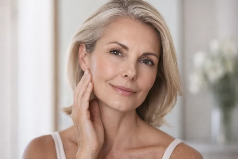 Woman with naturally firm, youthful skin representing Sculptra collagen stimulation results in Missoula