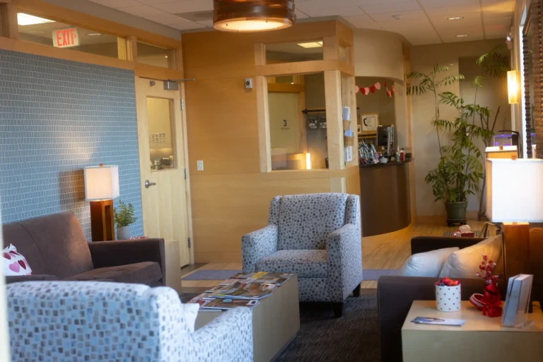 Bellamah Aesthetics medical spa waiting area in Missoula, Montana