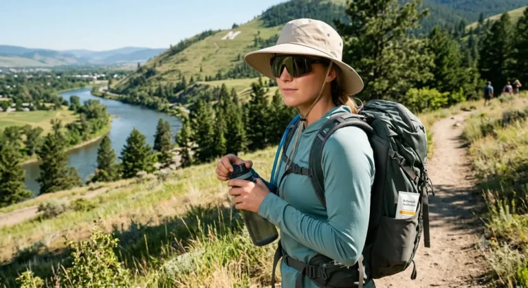 Protected skin while hiking Mount Sentinel in Missoula MT
